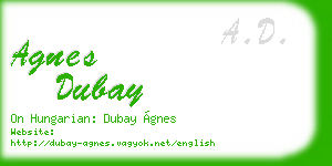 agnes dubay business card